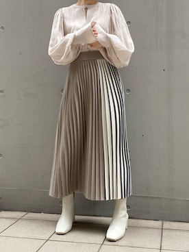「ブラウス×ニット」｜miinsjさん（レディース・158cm）の秋コーディネート