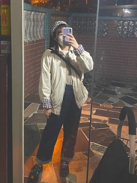 「KANGOL（カンゴール）のアイテム（ジャケット/アウター）」を使った、teemo3oさん（レディース・150cm）の冬コーディネート
