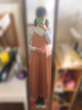 Gu ジーユー のワンピース ドレス オレンジ系 を使った人気ファッションコーディネート Wear