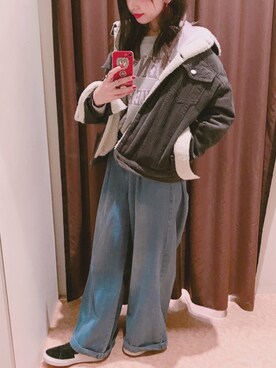 「NICE CLAUP（ナイスクラップ）のアイテム（その他アウター）」を使った、marieさん（レディース・158cm）の秋コーディネート