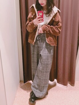 「NICE CLAUP（ナイスクラップ）のアイテム（その他アウター）」を使った、marieさん（レディース・158cm）の冬コーディネート