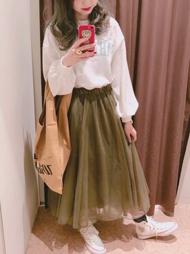 「春物」｜「アイテム（その他）」を使った、marieさん（レディース・158cm）の冬コーディネート