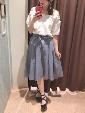 「one after another NICE CLAUP（ワンアフターアナザーナイスクラップ）のアイテム（パンプス）」を使った、marieさん（レディース・158cm）の春コーディネート