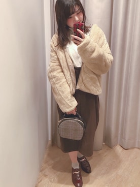 「NICE CLAUP（ナイスクラップ）のアイテム（ブルゾン）」を使った、marieさん（レディース・158cm）の秋コーディネート