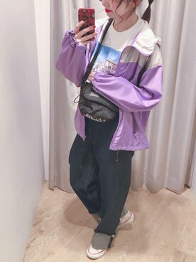 「NICE CLAUP（ナイスクラップ）のアイテム（マウンテンパーカー）」を使った、marieさん（レディース・158cm）の冬コーディネート