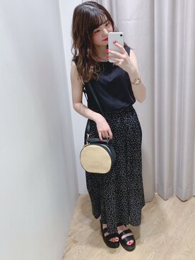 「NICE CLAUP（ナイスクラップ）のアイテム（オールインワン・サロペット）」を使った、marieさん（レディース・158cm）の春コーディネート