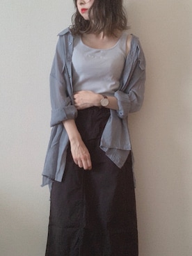 「NICE CLAUP（ナイスクラップ）のアイテム」を使った、marieさん（レディース・158cm）の夏コーディネート
