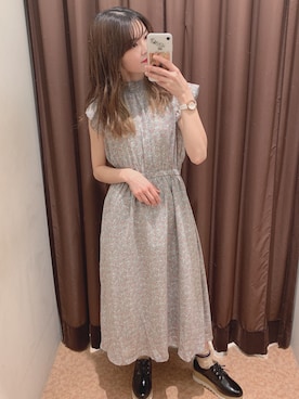 「NICE CLAUP（ナイスクラップ）のアイテム（ワンピース/ドレス）」を使った、marieさん（レディース・158cm）の春コーディネート