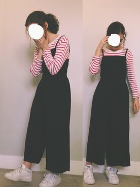 「OLD NAVY（オールドネイビー）のアイテム（オールインワン・サロペット）」を使った、kt さん（レディース・153cm）の春コーディネート