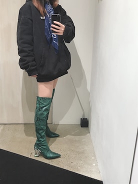 「Needles（ニードルス）のアイテム（財布/小物）」を使った、づーさん（レディース・156cm）の冬コーディネート