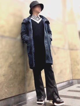 「nonnative（ノンネイティブ）のアイテム（モッズコート）」を使った、shinTさん（メンズ・163cm）の秋コーディネート