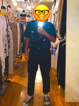 「Carhartt（カーハート）のcarhartt/カーハート ワンポイント ビッグシルエットポケットTシャツ（Tシャツ/カットソー）」を使った、cocoさん（メンズ・160cm）の秋コーディネート