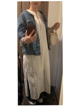 「pheetaのアイテム（ワンピース/ドレス、ホワイト系）」を使った、ももさん（レディース・150cm）の春コーディネート