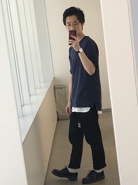 「Y-3（ワイスリー）のアイテム（その他）」を使った、しろさん（メンズ・170cm）の夏コーディネート