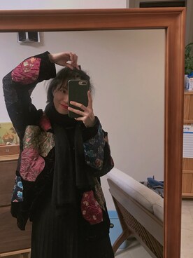 「Chico's（チコズ）のアイテム」を使った、-徐小栗-さん（レディース・160cm）の冬コーディネート