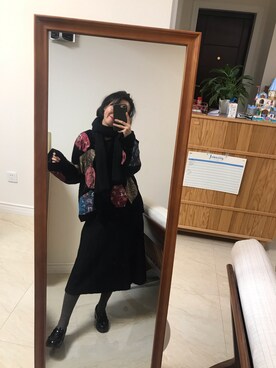 「Chico's（チコズ）のアイテム」を使った、-徐小栗-さん（レディース・160cm）の冬コーディネート