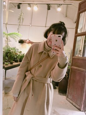 「Midnightのアイテム」を使った、-徐小栗-さん（レディース・160cm）の冬コーディネート