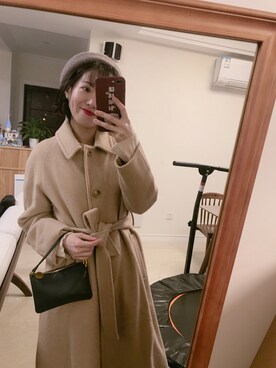 「Midnightのアイテム」を使った、-徐小栗-さん（レディース・160cm）の冬コーディネート