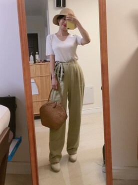 「Midnightのアイテム」を使った、-徐小栗-さん（レディース・160cm）の春コーディネート