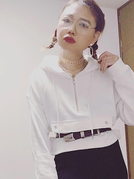 「FOREVER 21（フォーエバー トゥエンティーワン）のアイテム（チョーカー）」を使った、くうさん（レディース・161cm）の春コーディネート