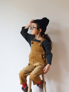 「pongee（ポンジー）のアイテム」を使った、pongeeさん（キッズ・110cm）の冬コーディネート