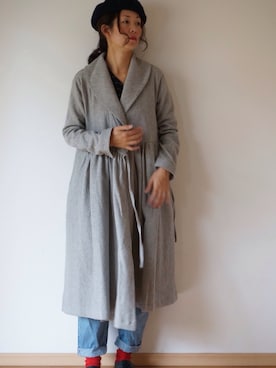 「カシュクール」｜「アイテム（その他アウター）」を使った、pongeeさん（レディース・170cm）の冬コーディネート