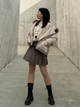 スカートを使った ダウンジャケット の人気ファッションコーディネート 地域 韓国 Wear