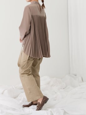 「アイテム（トップス、ブラウン系）」を使った、kicuri / キクリさん（レディース・155cm）の秋コーディネート