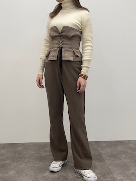 「kicuri（キクリ）のアイテム」を使った、kicuri / キクリさん（レディース・155cm）の冬コーディネート