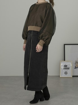 「ナロースカート」｜kicuri / キクリさん（レディース・155cm）の冬コーディネート