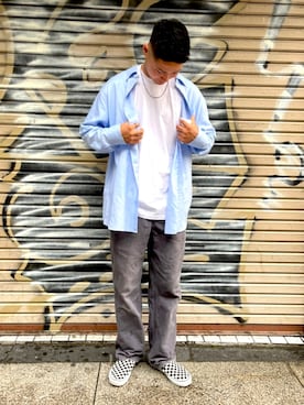 「carhartt」｜「アイテム（スリッポン）」を使った、ATSUさん（メンズ・179cm）の春コーディネート