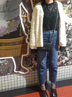「LE CIEL BLEU（ルシェルブルー）のアイテム（デニムパンツ）」を使った、AIRIさん（レディース・164cm）の春コーディネート
