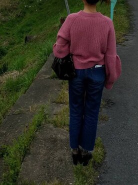 「LE CIEL BLEU（ルシェルブルー）のアイテム（デニムパンツ）」を使った、AIRIさん（レディース・164cm）の春コーディネート