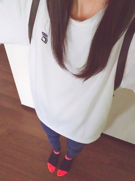 「FILA（フィラ）のアイテム」を使った、さらんさん（レディース・163cm）の夏コーディネート