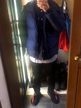 「Right-on（ライトオン）のアイテム（ダウンベスト）」を使った、Ayumuさん（メンズ・162cm）の冬コーディネート