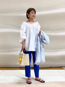 「UNITED ARROWS（ユナイテッドアローズ）のアイテム（チャーム）」を使った、006963さん（レディース・154cm）の春コーディネート