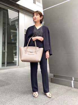 「ビジネス」｜「アイテム（腕時計）」を使った、006963さん（レディース・154cm）の春コーディネート