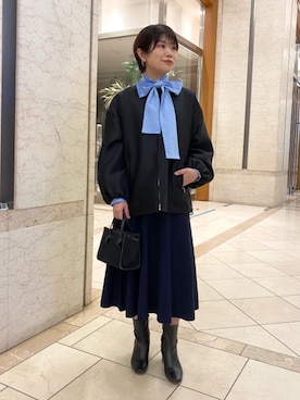 「UNITED ARROWS（ユナイテッドアローズ）のアイテム（その他アウター）」を使った、006963さん（レディース・154cm）の冬コーディネート