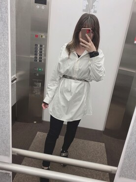 「coca（coca）（コカ）のアイテム（シャツワンピース）」を使った、yum🐹🐻さん（レディース・158cm）の春コーディネート