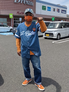 「Fanatics（ファナティクス）のアイテム」を使った、avirexsさん（メンズ・165cm）の春コーディネート