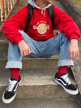 スニーカーを使った 赤い靴下 のメンズ人気ファッションコーディネート Wear スニーカーを使った 赤い靴下 のメンズ人気ファッションコーディネート Wear