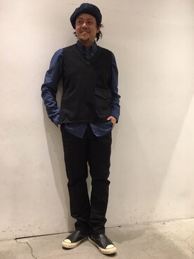 「FAR EASTERN ENTHUSIAST（ファーイースタンエンスージアスト）のアイテム」を使った、SAKUMAさん（メンズ・170cm）の夏コーディネート