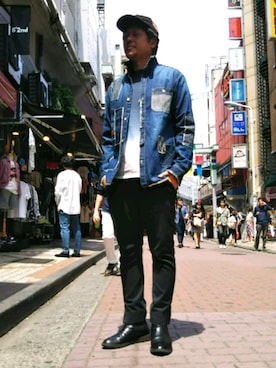 「Rinajour（リナジュール）のアイテム」を使った、SAKUMAさん（メンズ・170cm）の春コーディネート