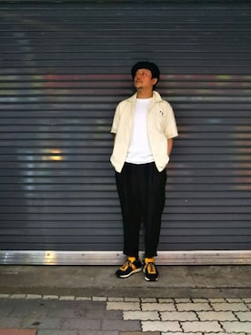 「HAVERSACK（ハバーザック）のアイテム（パンツ）」を使った、SAKUMAさん（メンズ・170cm）の夏コーディネート