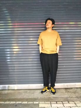 「HAVERSACK（ハバーザック）のアイテム（パンツ）」を使った、SAKUMAさん（メンズ・170cm）の夏コーディネート