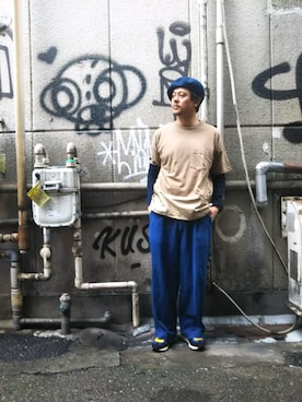 「H.UNIT STORE LABEL（エイチユニット ストアレーベル）のアイテム」を使った、SAKUMAさん（メンズ・170cm）の夏コーディネート