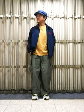 「Needles（ニードルス）のアイテム（ジャケット/アウター）」を使った、SAKUMAさん（メンズ・170cm）の夏コーディネート