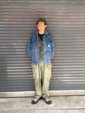 「Gジャン」｜「アイテム（オールインワン・サロペット）」を使った、SAKUMAさん（メンズ・170cm）の春コーディネート