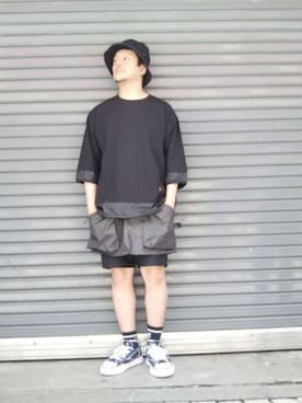 「COMFY（コンフィー）のアイテム」を使った、SAKUMAさん（メンズ・170cm）の春コーディネート