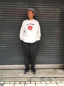 「HAVERSACK（ハバーザック）のアイテム（パンツ）」を使った、SAKUMAさん（メンズ・170cm）の夏コーディネート